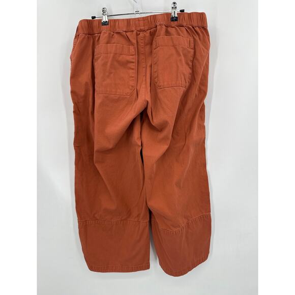 pact Organic Cotton Twill Cropped Pants Size XL Rust Colorway - Picture 3 of 7